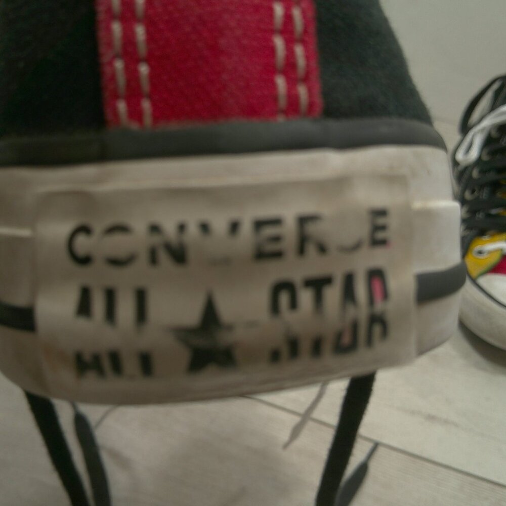 Chuck Taylor Converse All Star Hi Double Upper Multicolored Dbl Lace Sz M4 /W6 - Picture 4 of 12
